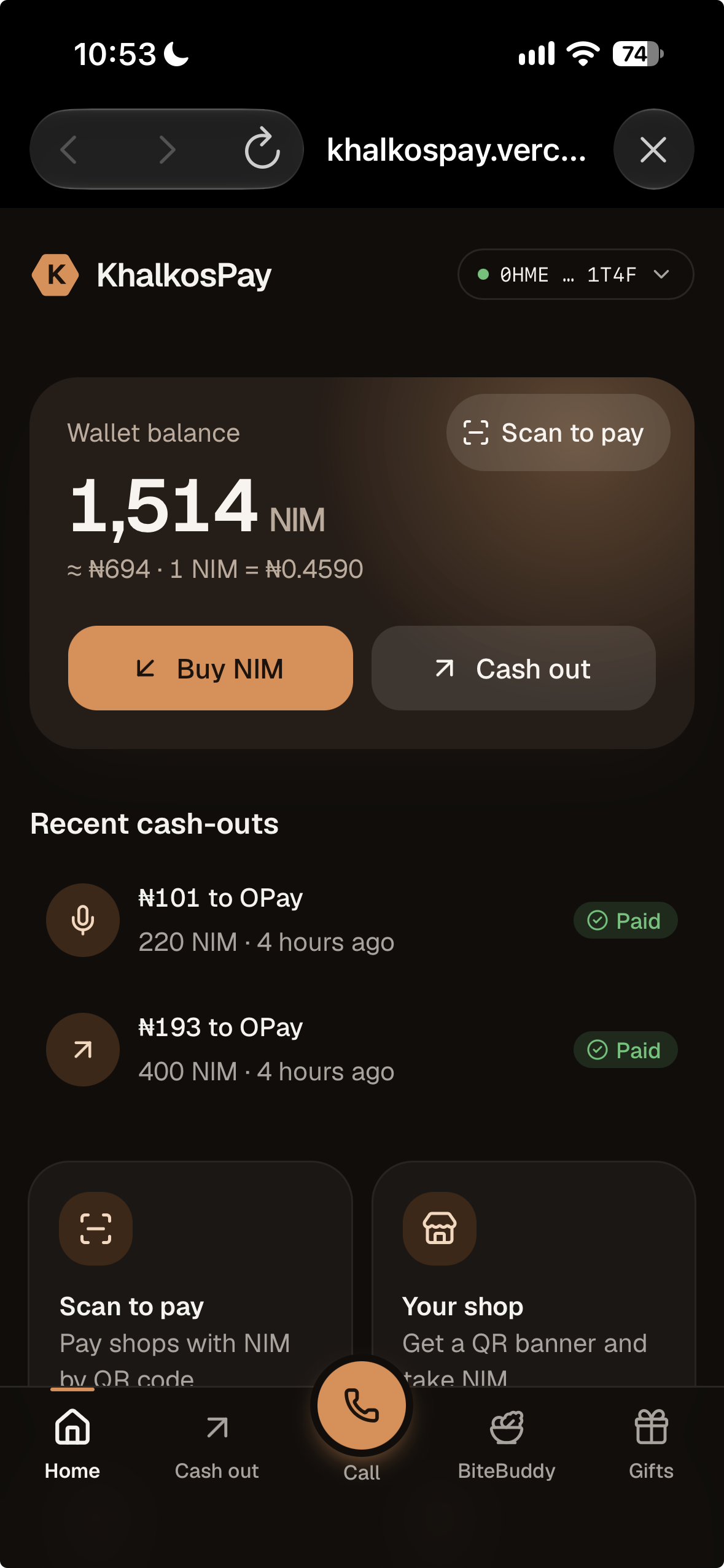 KhalkosPay screenshot 1